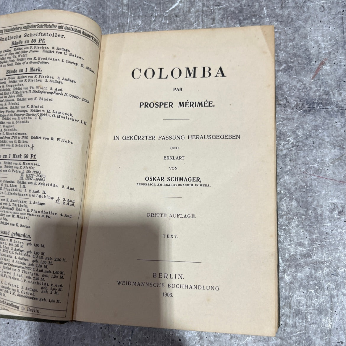 colomba book, by prosper mérimée, 1906 Hardcover image 3