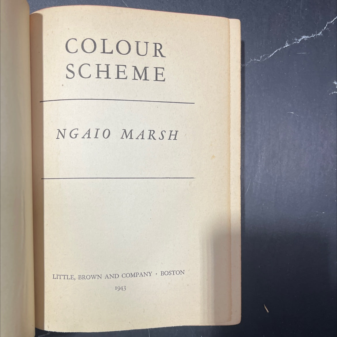 colour scheme book, by ngaio marsh, 1943 Hardcover image 2