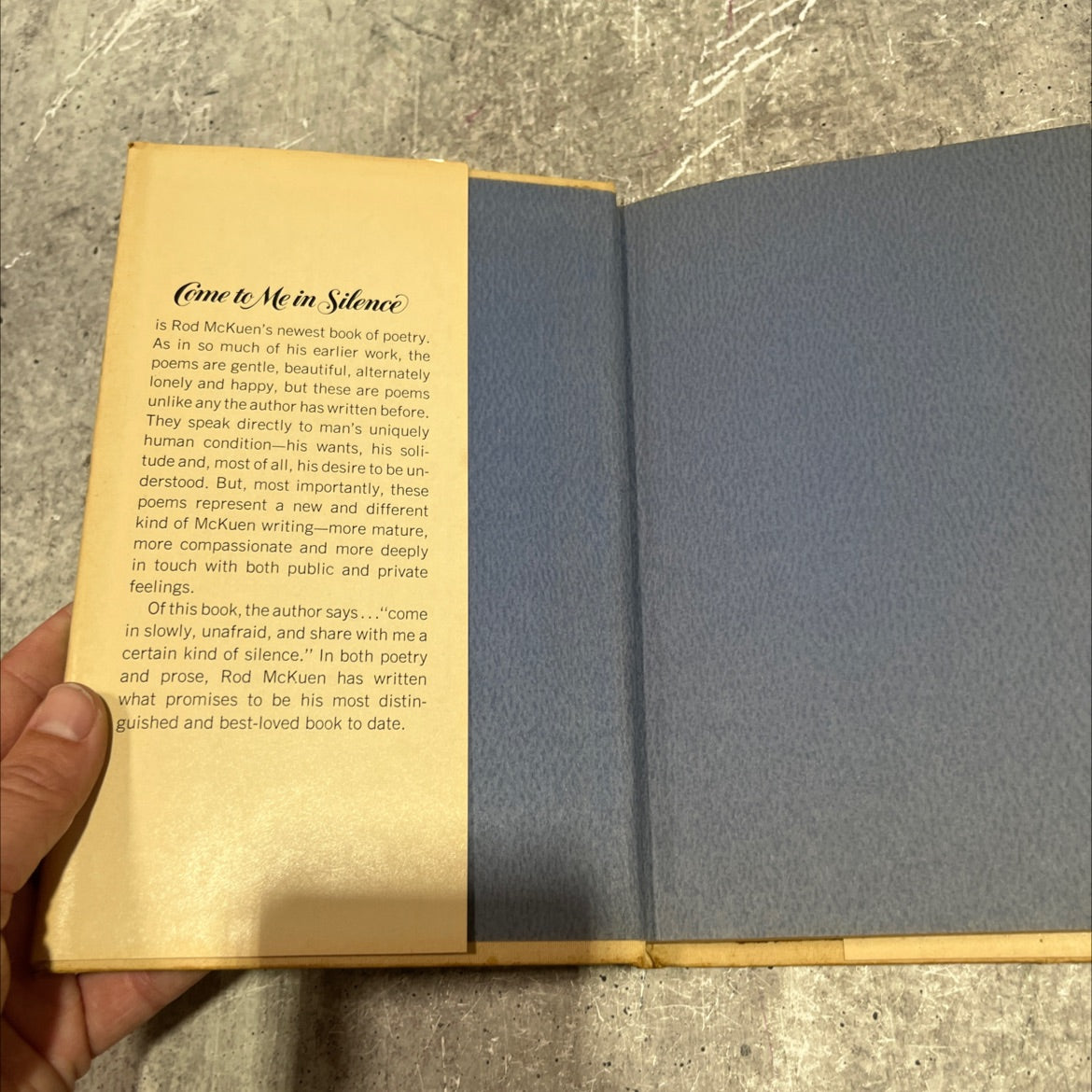 come to me in silence book, by Rod McKuen, 1973 Hardcover image 4