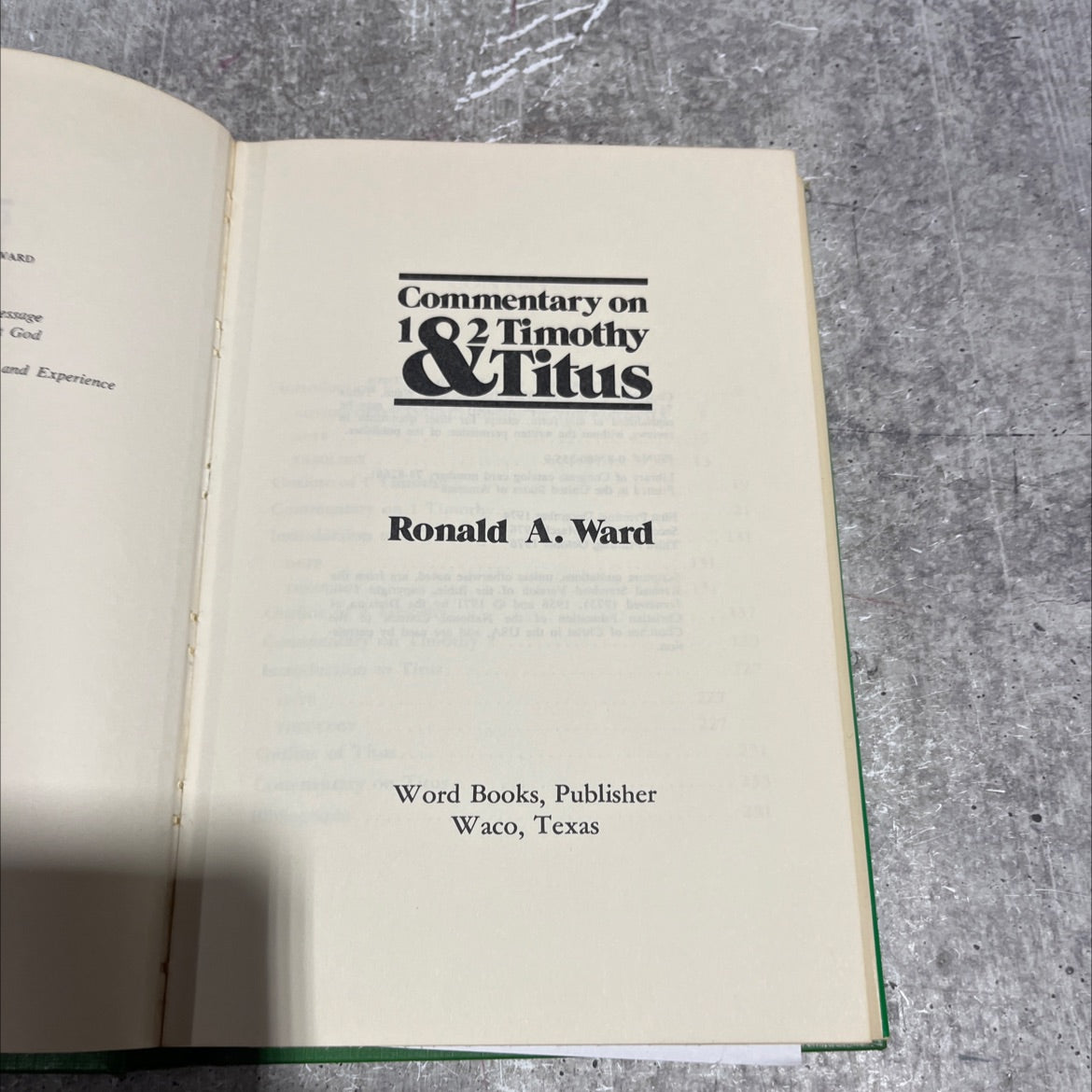commentary on 1 and 2 timothy and titus book, by ronald a. ward, 1974 Hardcover image 2