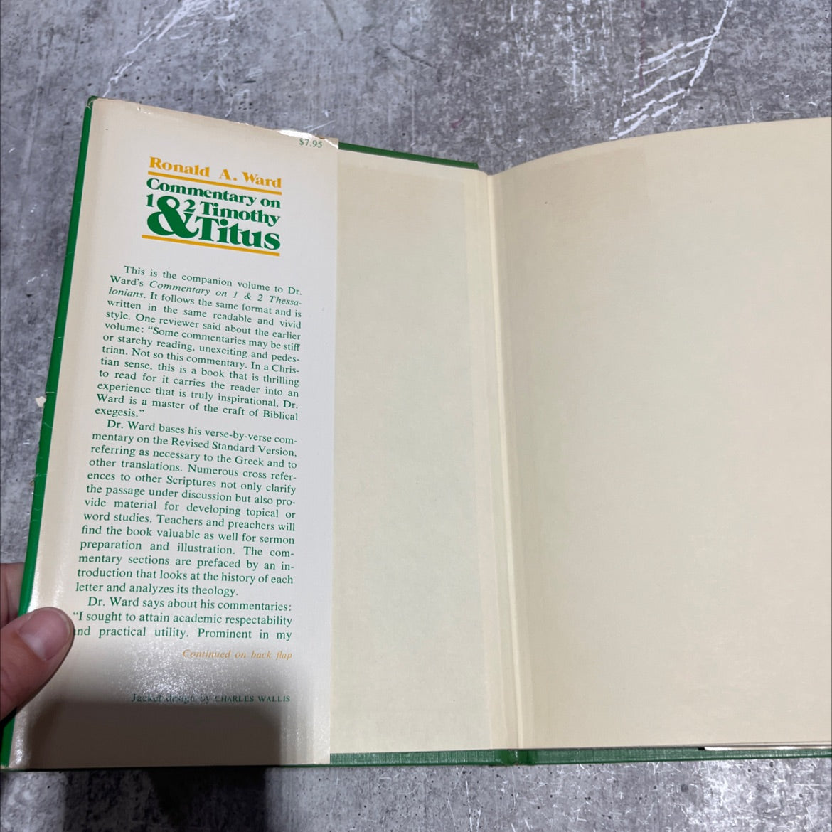 commentary on 1 and 2 timothy and titus book, by ronald a. ward, 1974 Hardcover image 4