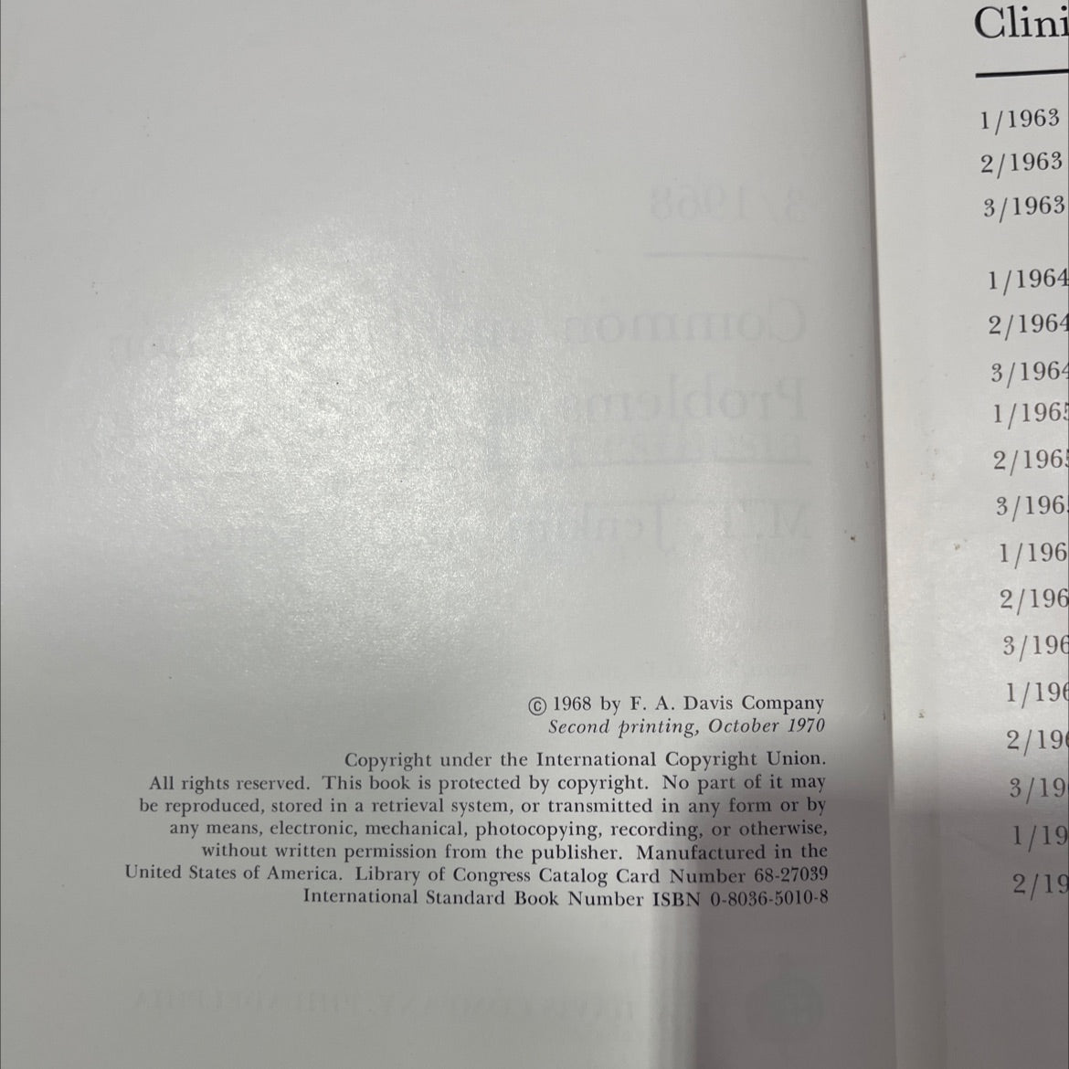 common and uncommon problems in anesthesiology book, by M.T. Jenkins, M.D., 1970 Hardcover image 3