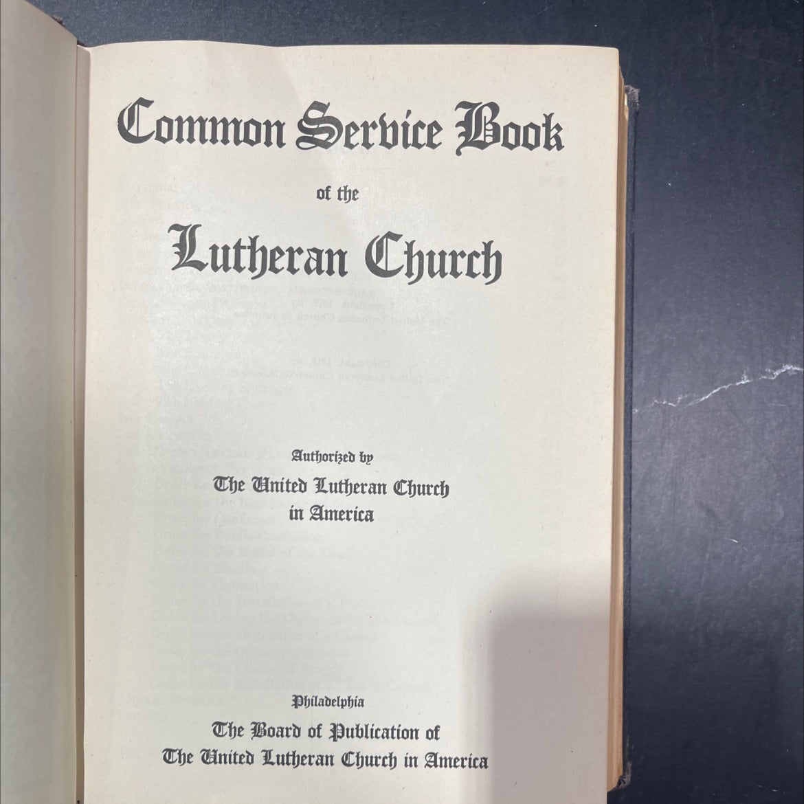 common service book of the lutheran church book, by unknown, 1918 Hardcover image 2
