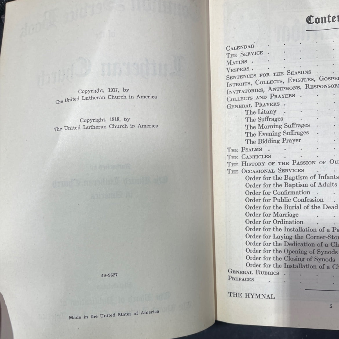 common service book of the lutheran church book, by unknown, 1918 Hardcover image 3