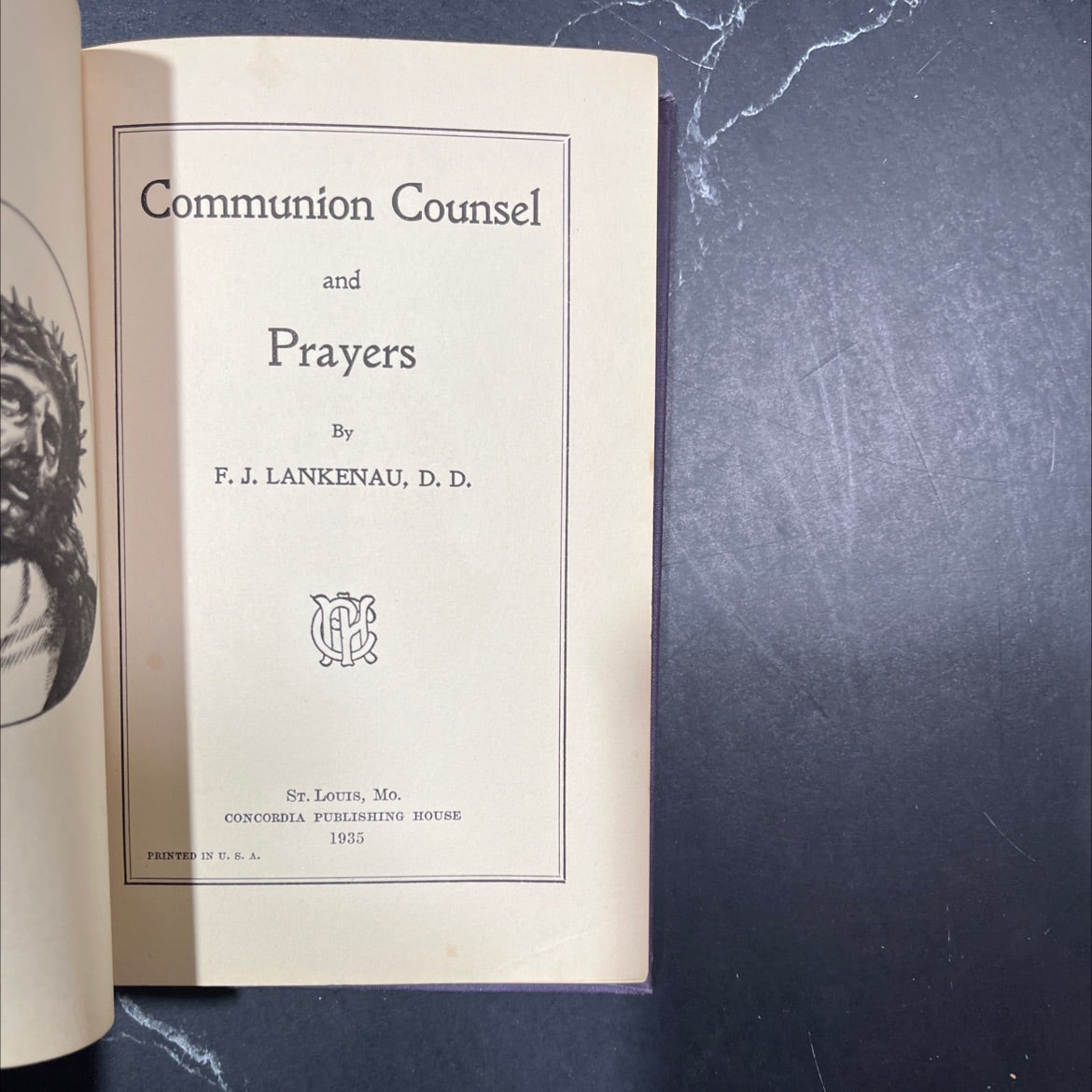 communion counsel and prayers book, by F. J. Lankenau, 1935 Hardcover image 2