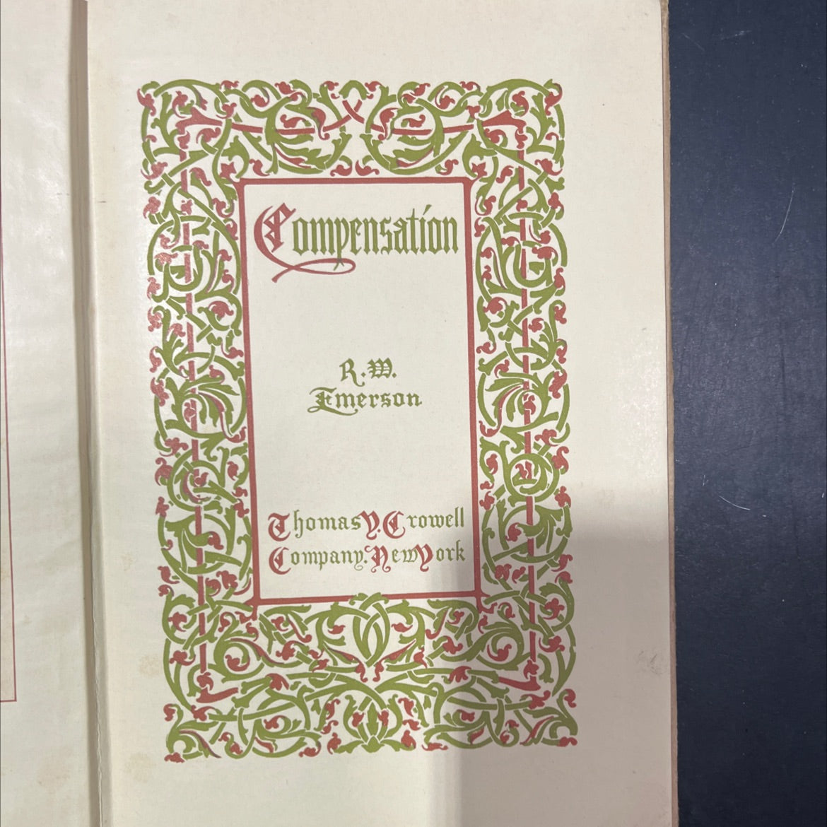 compensation book, by r. emerson, 1970 Hardcover image 2
