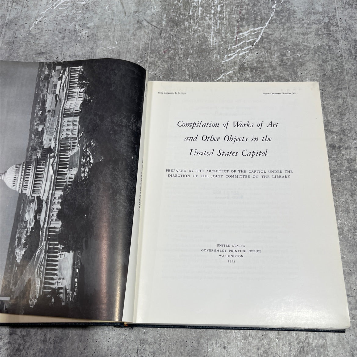 compilation of works of art and other objects in the united states capitol book, by architect of the capitol, 1965 image 2