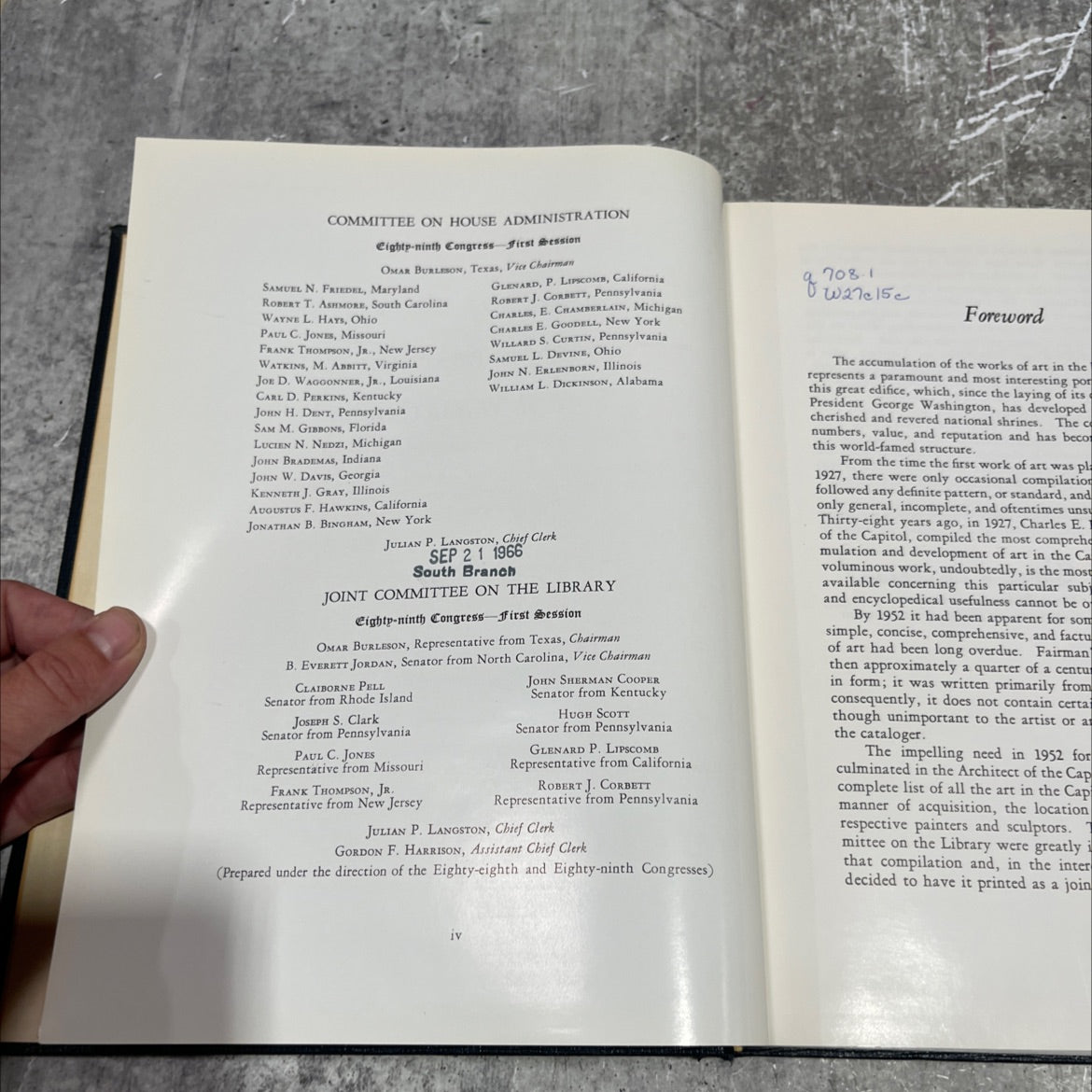 compilation of works of art and other objects in the united states capitol book, by architect of the capitol, 1965 image 3