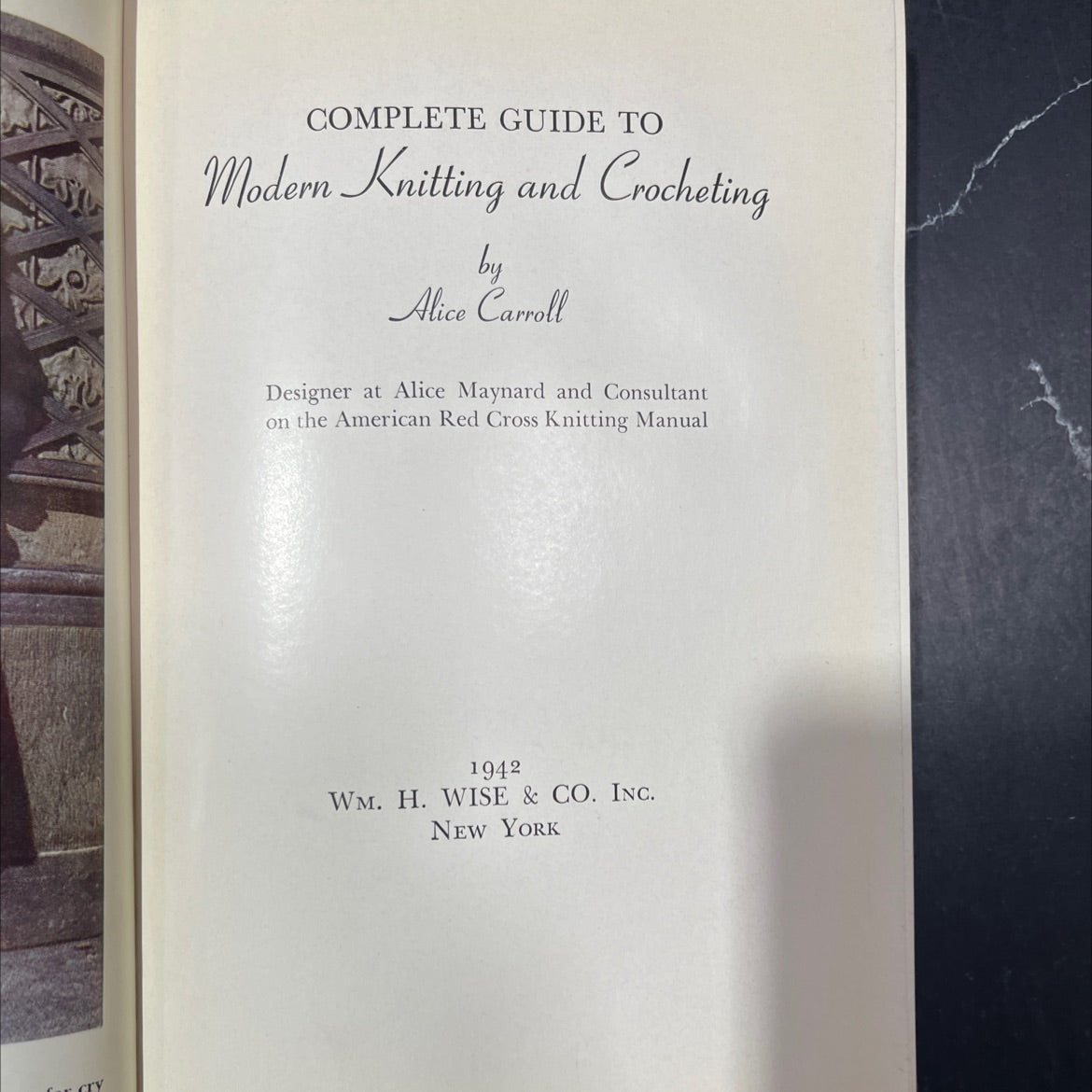 complete guide to modern knitting and crocheting book, by Alice Carroll, 1942 Hardcover image 2