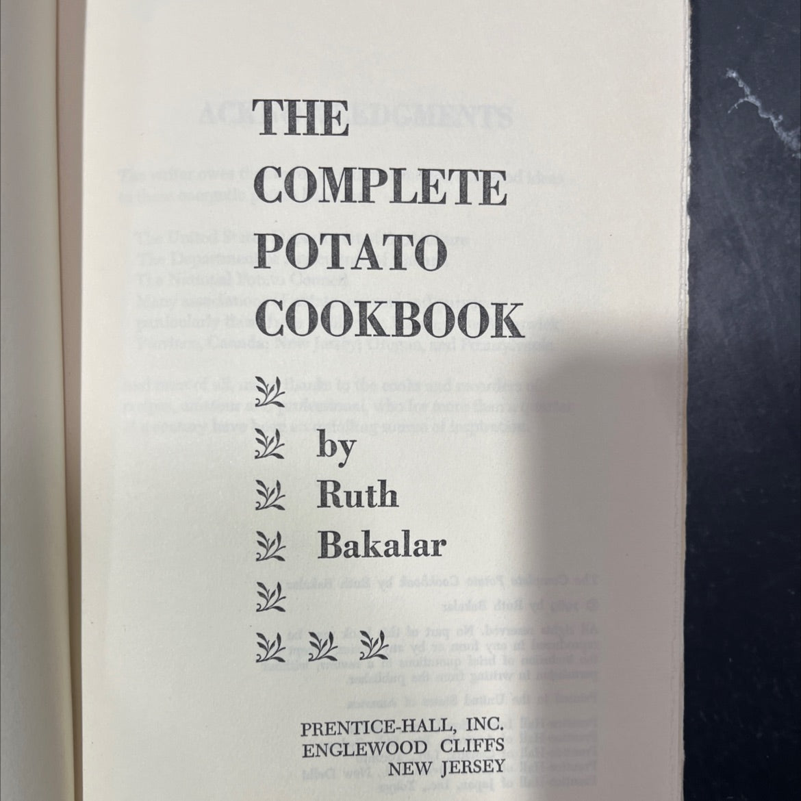 complete potato cookbook book, by Ruth Bakalar, 1969 Hardcover image 2