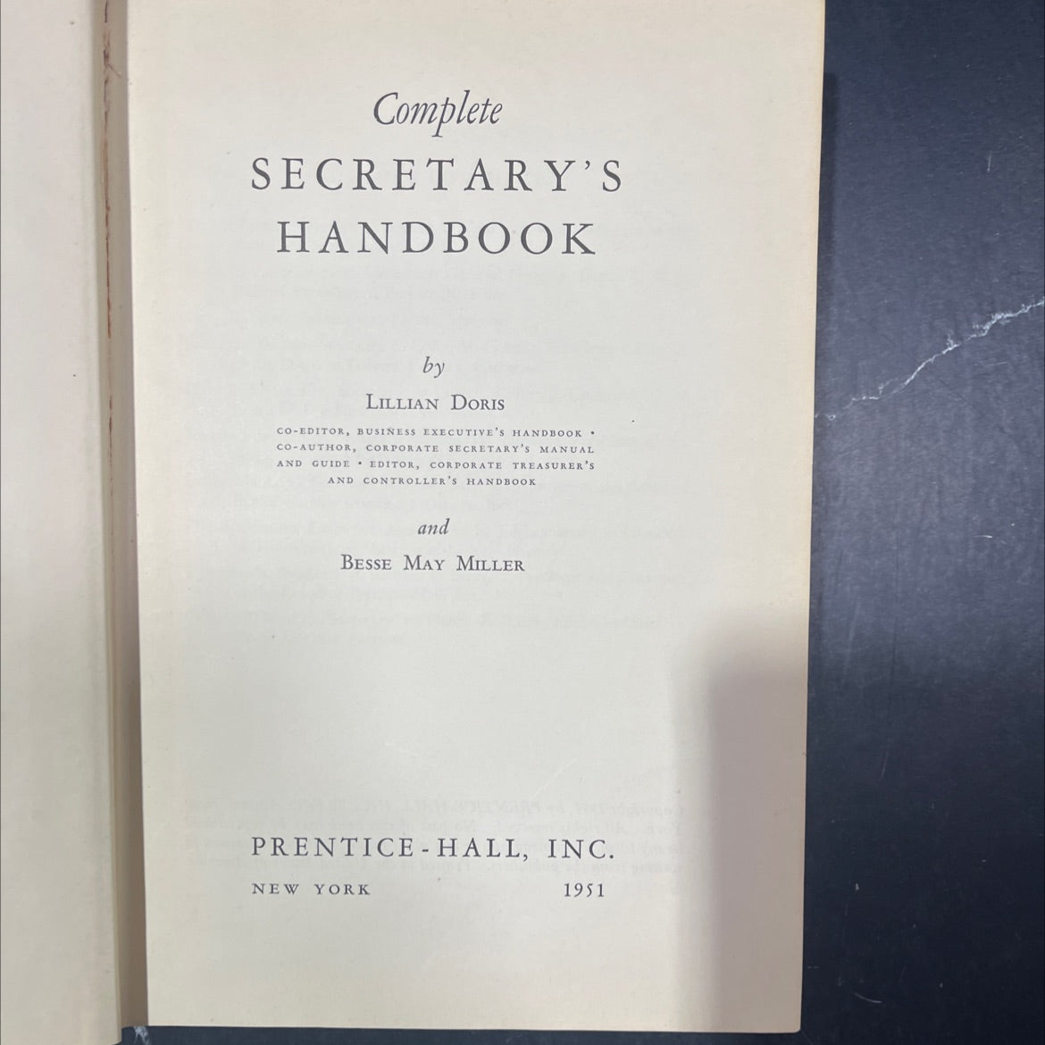 complete secretary's handbook book, by lillian doris, 1951 Hardcover image 2