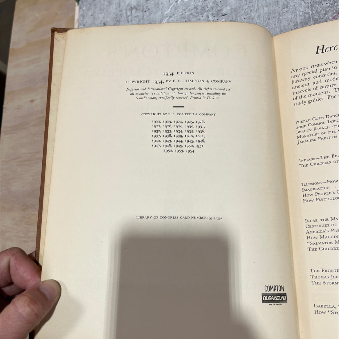 compton's pictured encyclopedia and fact-index book, by F. E.