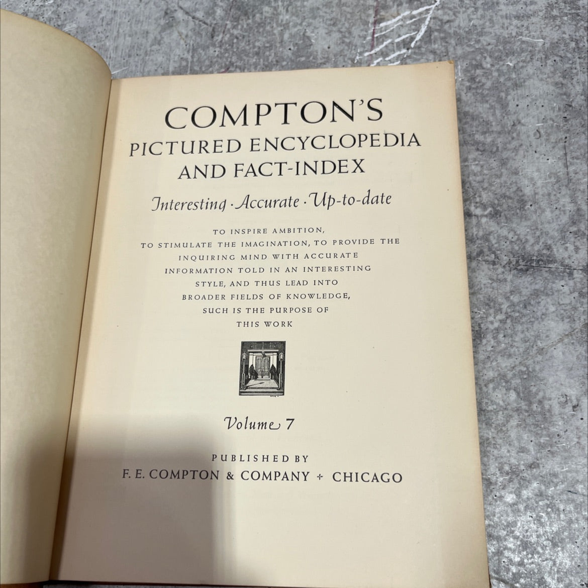 compton's pictured encyclopedia and fact-index book, by F. E.