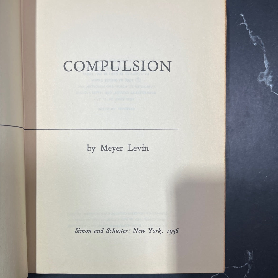 compulsion book, by meyer levin, 1956 Hardcover image 2