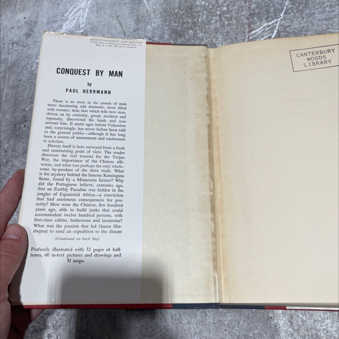 conquest by man book, by Paul Herrmann, 1954 Hardcover image 4
