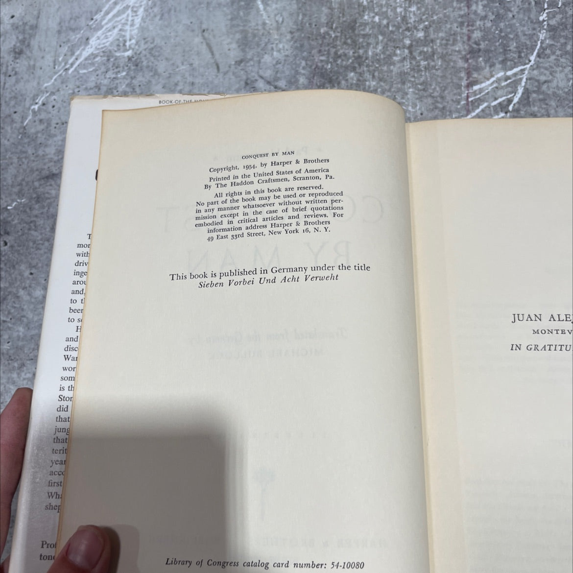 conquest by man book, by Paul Herrmann, 1954 Hardcover image 3