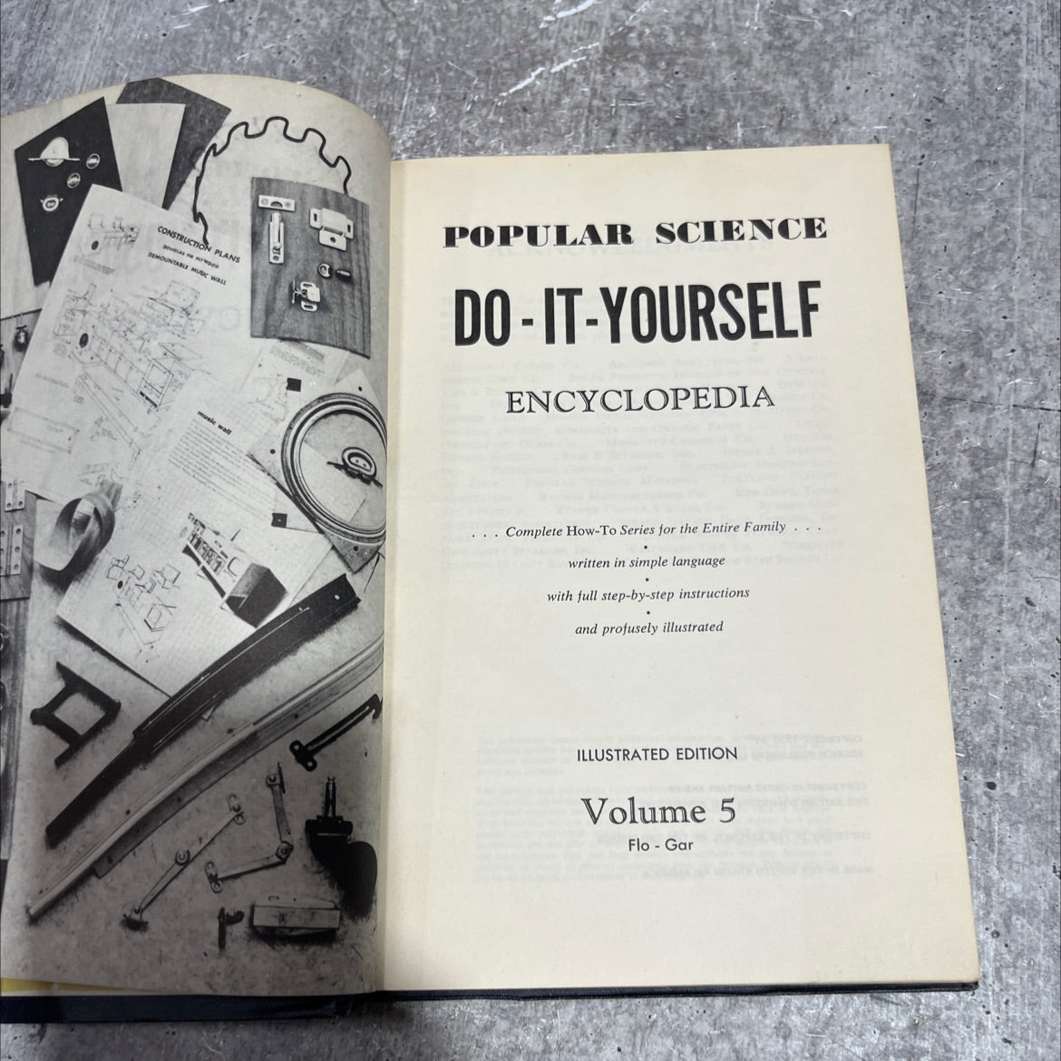construction plans demountable music wall popular science do-it-yourself encyclopedia book, by unknown, 1956 Hardcover image 2