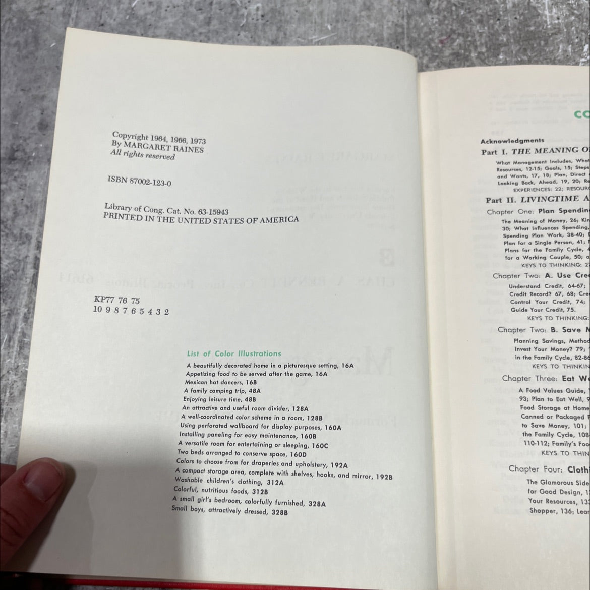 consumers' management book, by margaret raines, 1973 Hardcover image 3