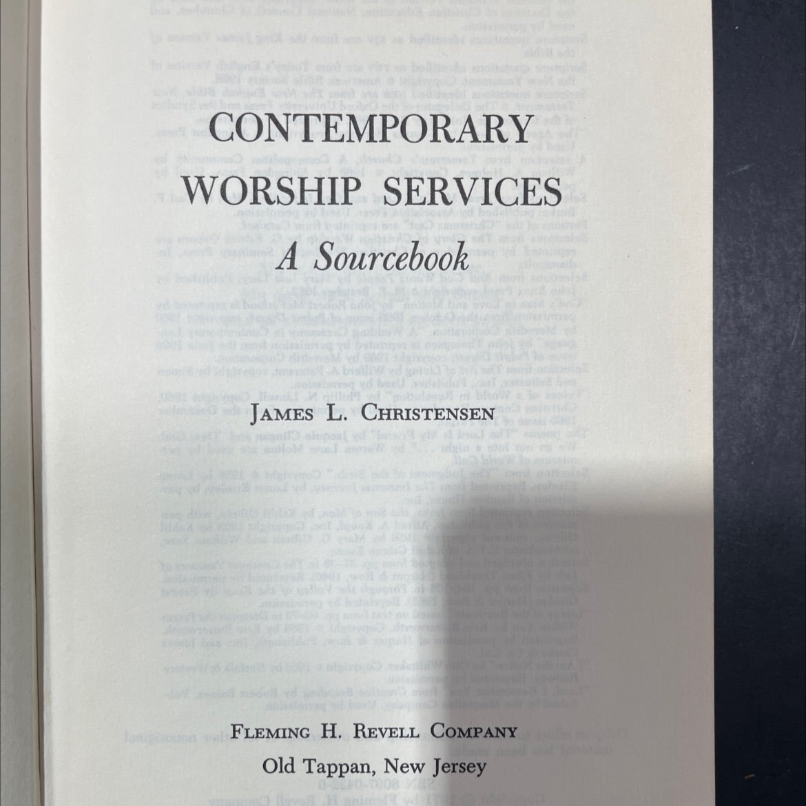 contemporary worship services a sourcebook book, by james l. christensen, 1971 Hardcover image 2