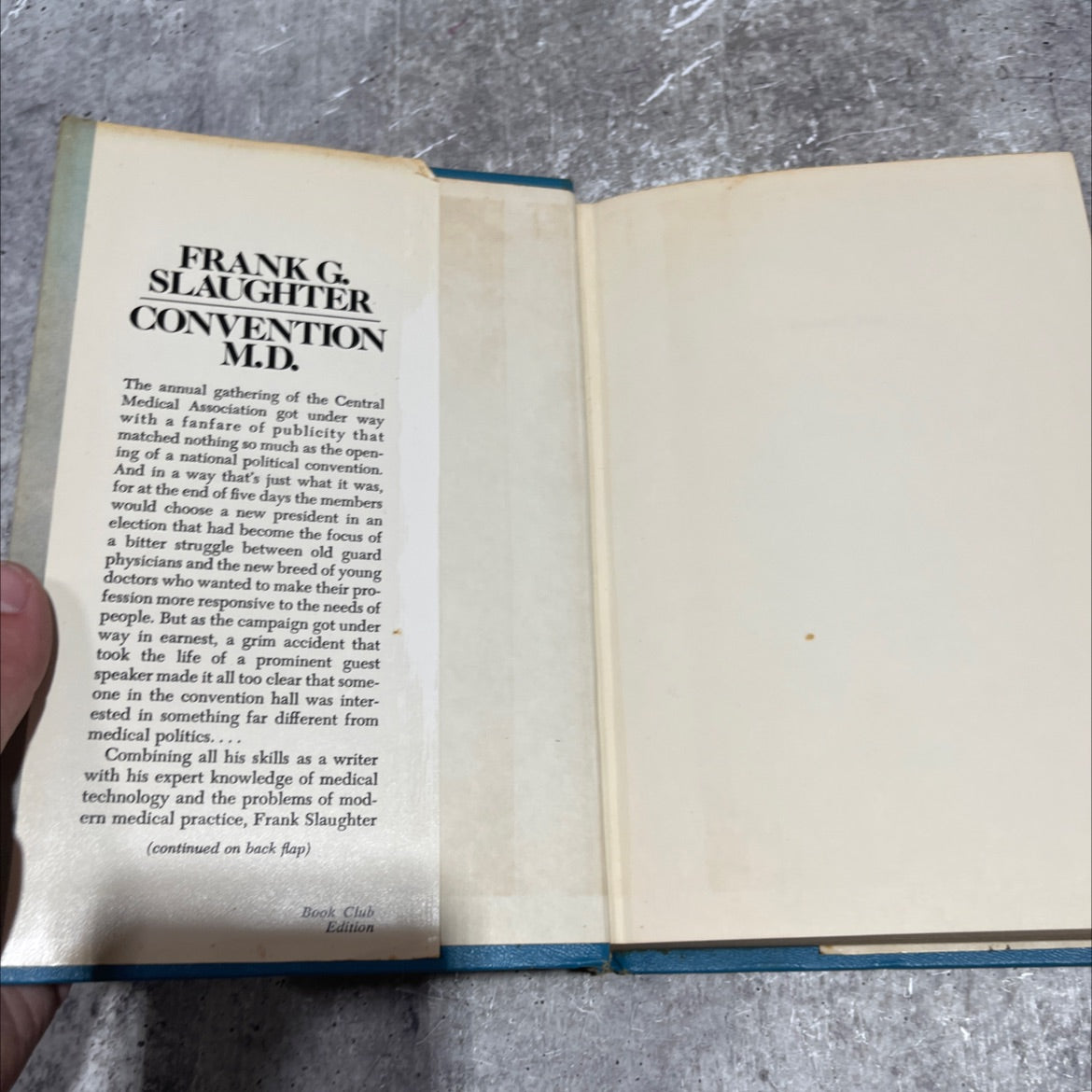 convention, m.d. book, by frank g. slaughter, 1972 Hardcover image 4
