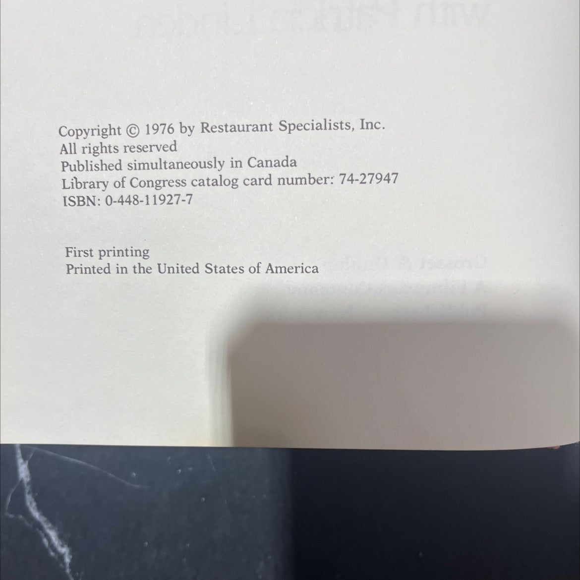 cooking with bernard book, by bernard with patricia linden, 1976 Hardcover image 3