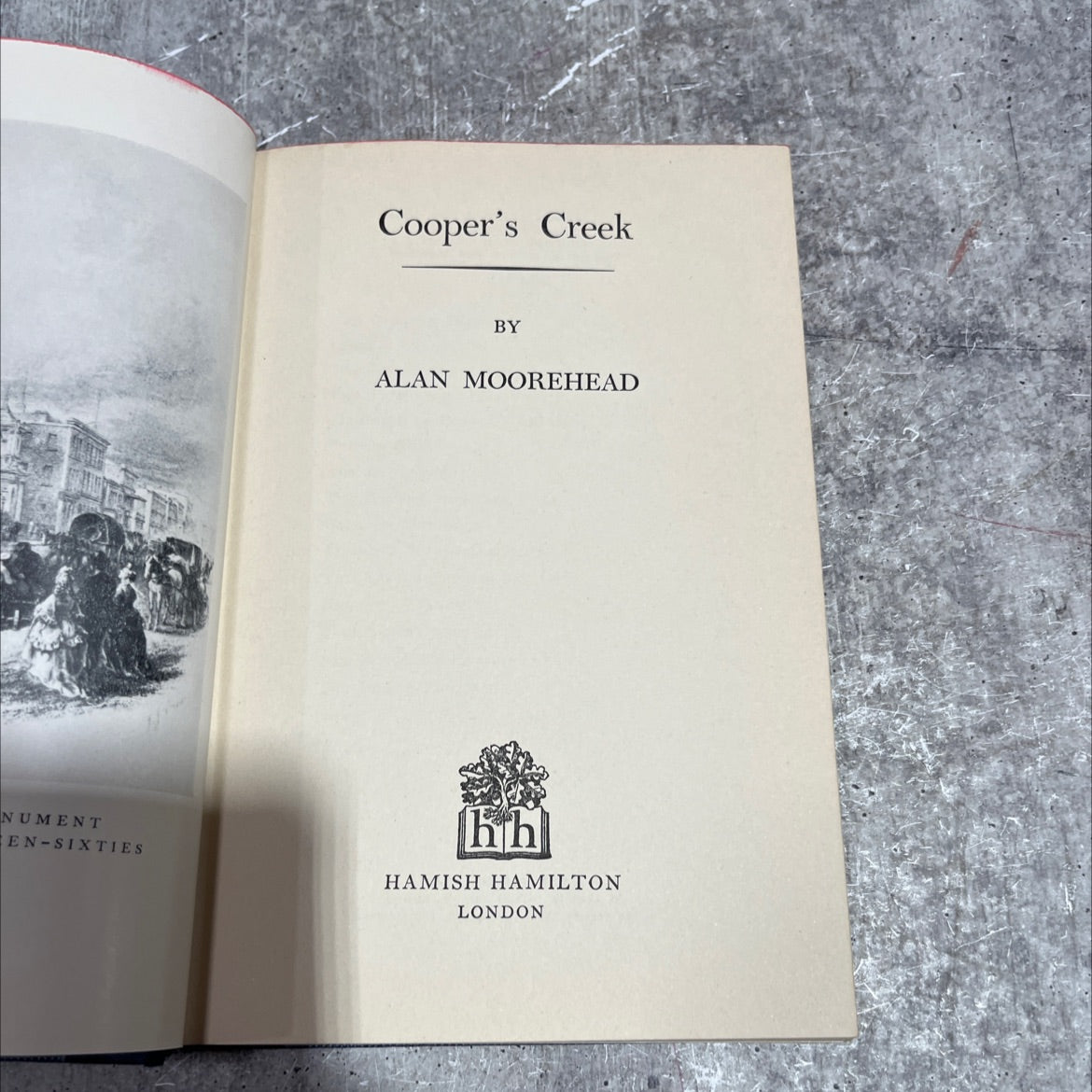 cooper's creek book, by alan moorehead, 1969 Hardcover image 2
