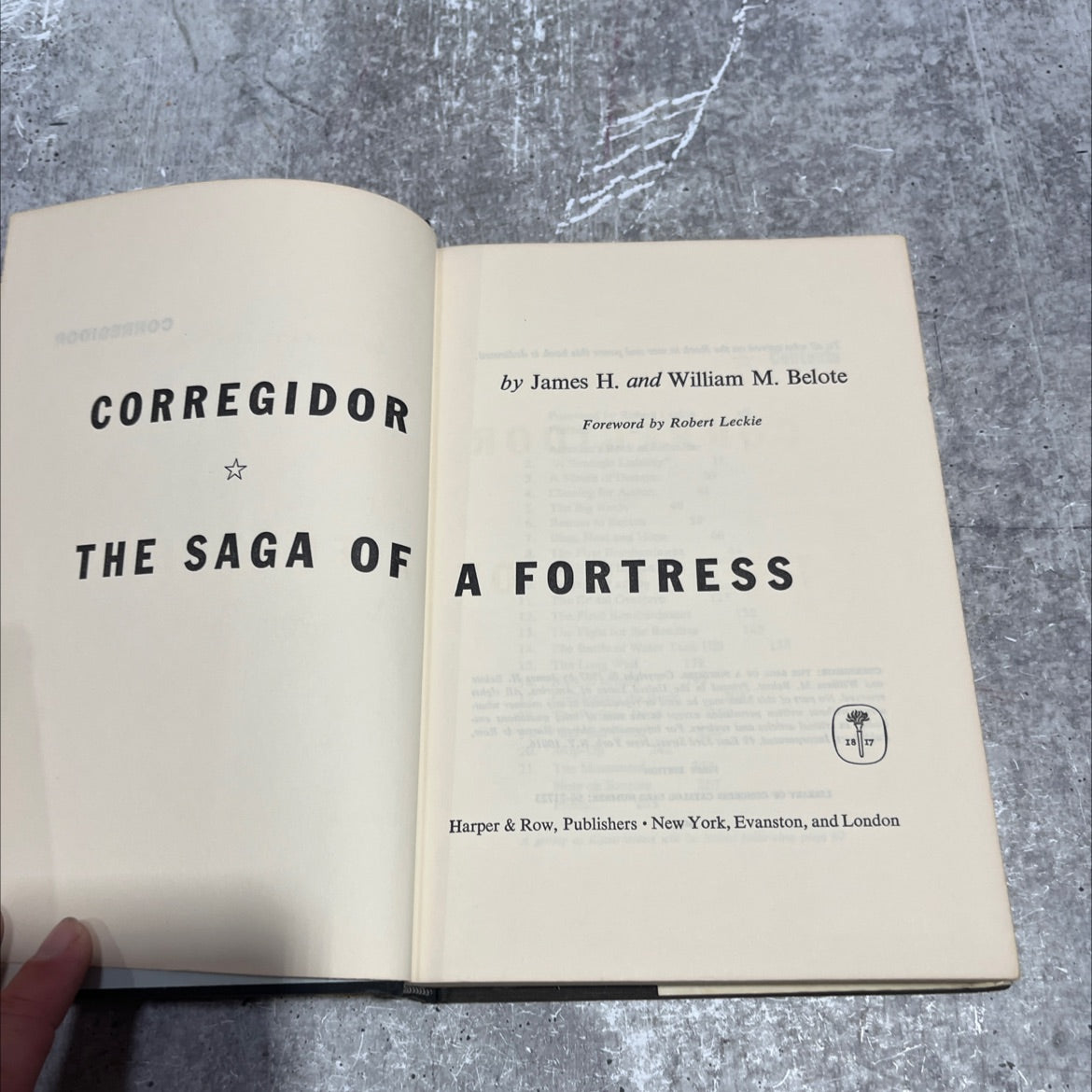 corregidor: the saga of a fortress book, by James H. Belote, William M. Belote, 1967 Hardcover image 2