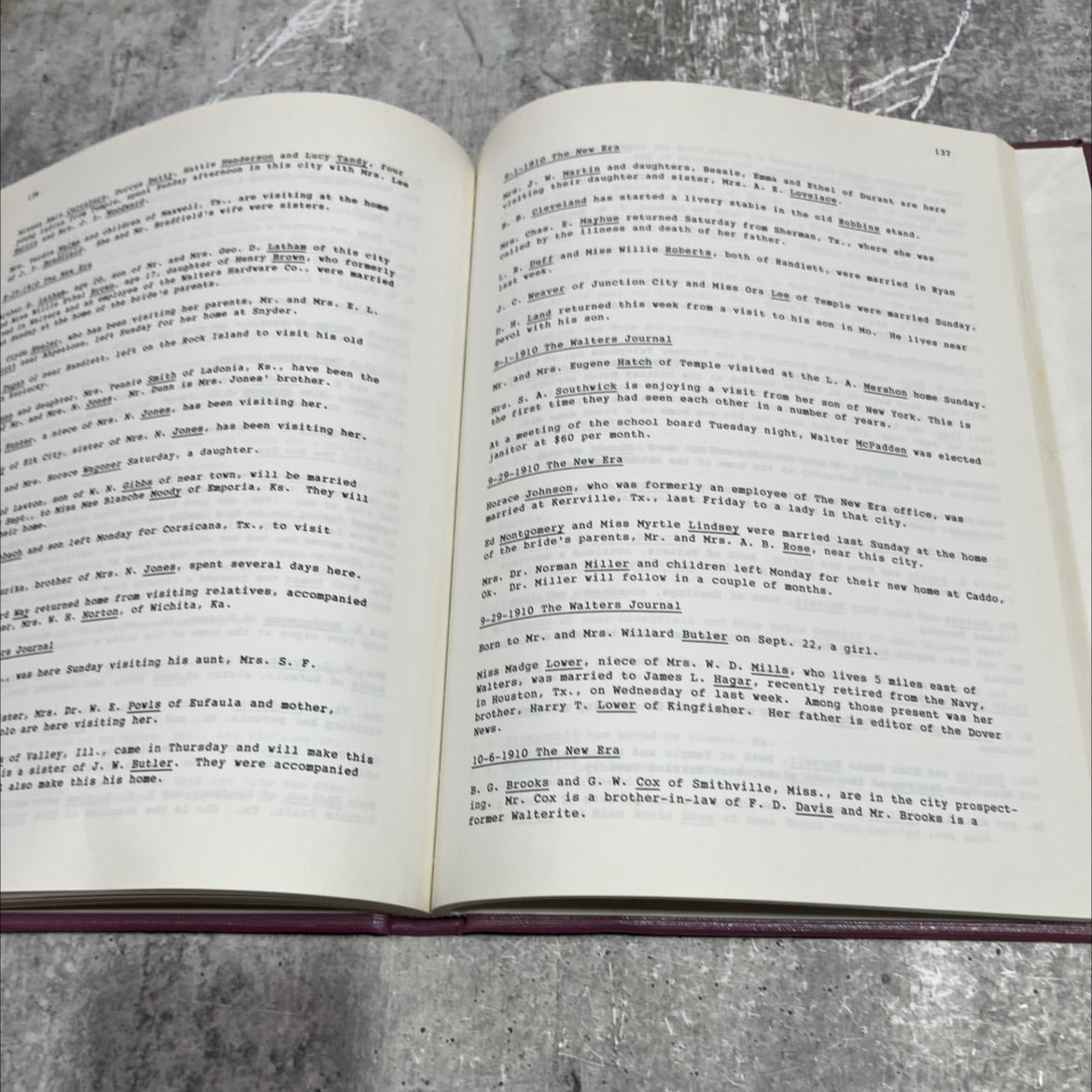cotton county personals vol. i book, by linda norman garrison, 1989 Hardcover image 4