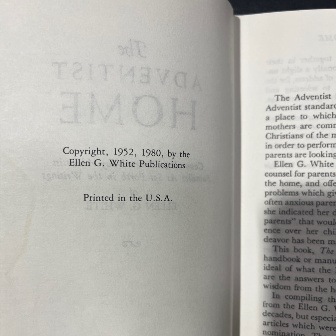 counsels to seventh-day adventist families book, by ellen g. white, 1980 Hardcover image 3