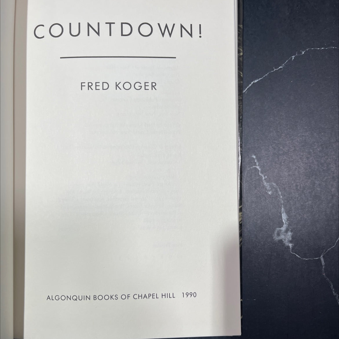 countdown! book, by fred kogar, 1990 Hardcover image 2