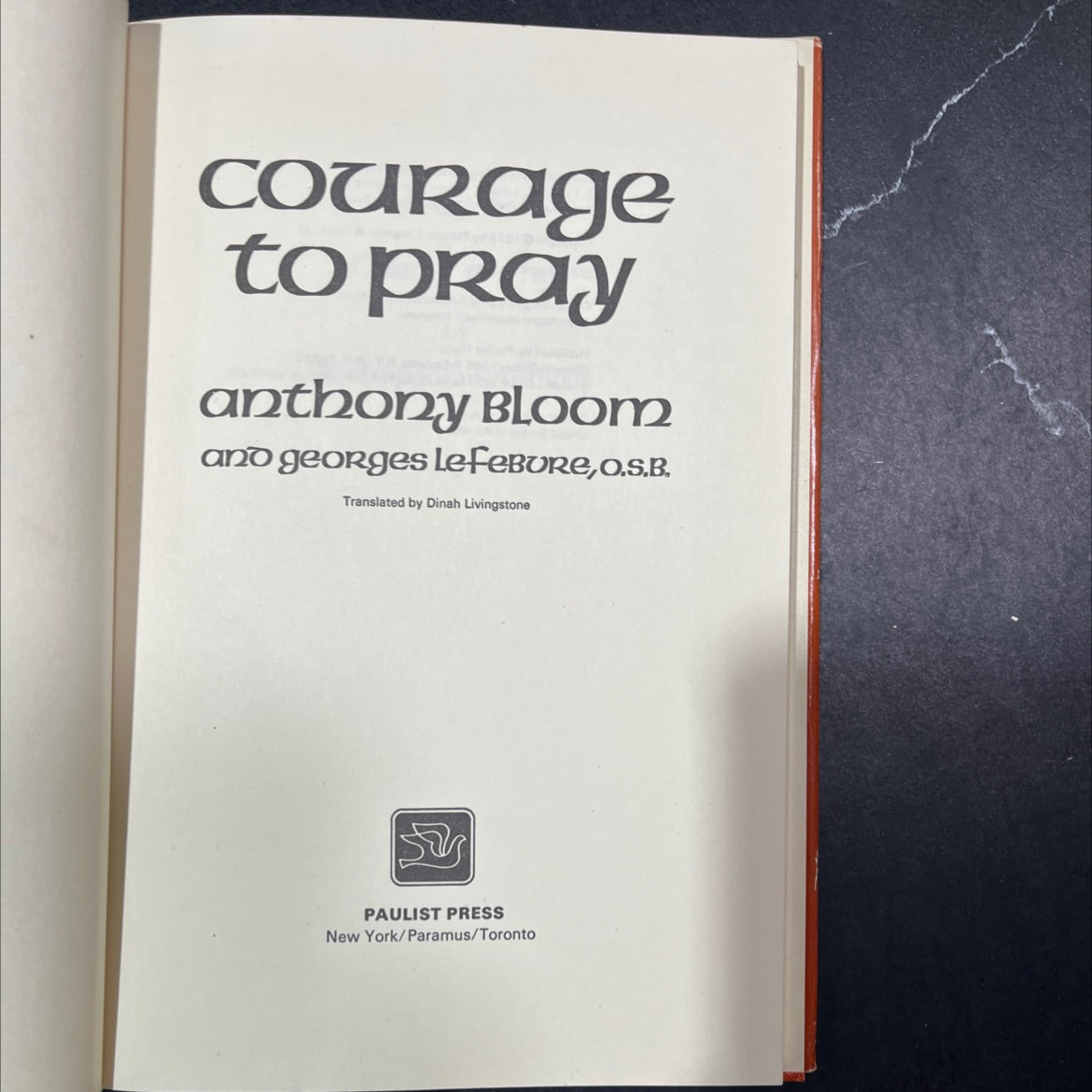 courage to pray book, by anthony bloom and georges lefebvre, o.s.b., 1973 Hardcover image 2