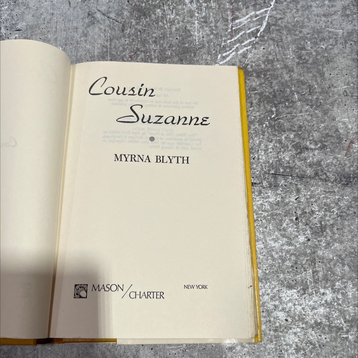 cousin suzanne book, by myrna blyth mason, 1975 Hardcover image 2