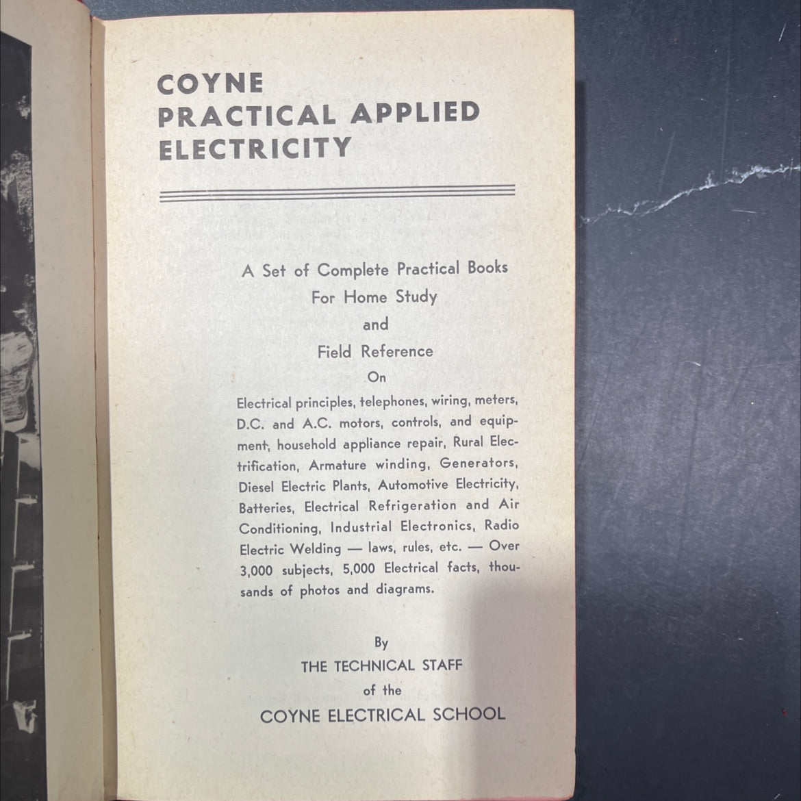 coyne practical applied electricity book, by technical staff of the coyne electrical school, 1945 Hardcover image 2
