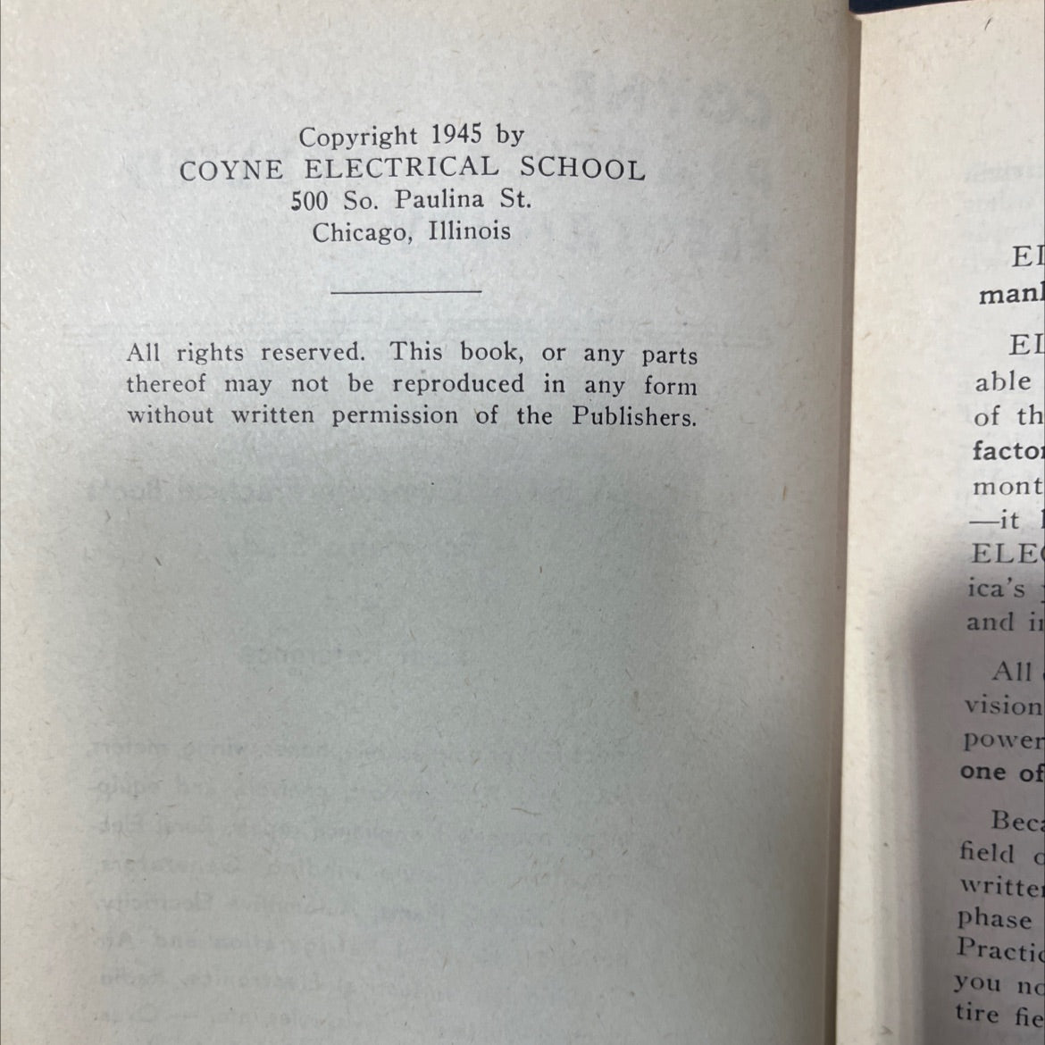 coyne practical applied electricity book, by technical staff of the coyne electrical school, 1945 Hardcover image 3