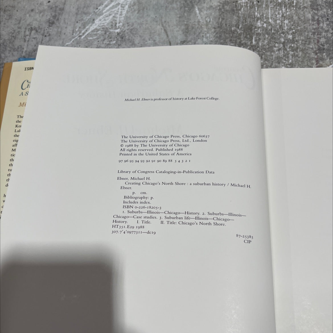 creating chicago's north shore a suburban history book, by Michael H. Ebner, 1988 Hardcover image 3