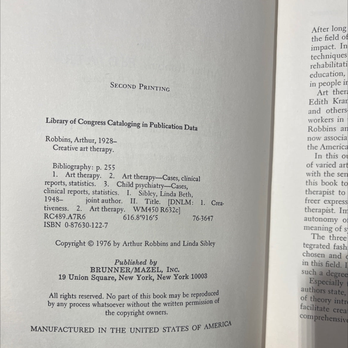 creative art therapy book, by Arthur Robbins, Ed.D., Linda Beth Sibley, M.P.S., 1976 Hardcover image 3