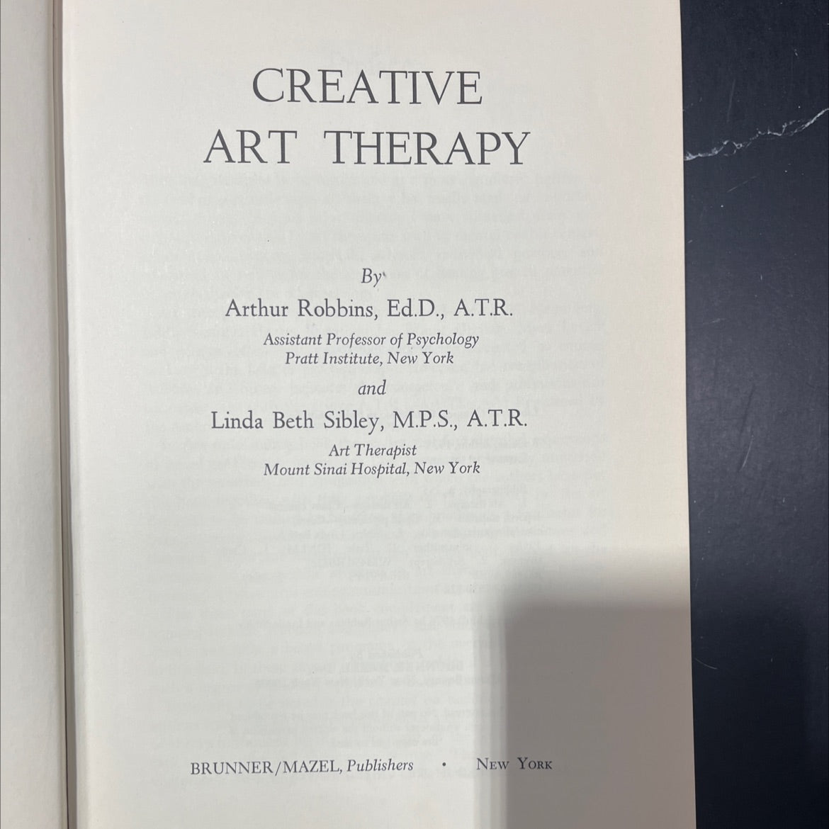 creative art therapy book, by Arthur Robbins, Ed.D., Linda Beth Sibley, M.P.S., 1976 Hardcover image 2