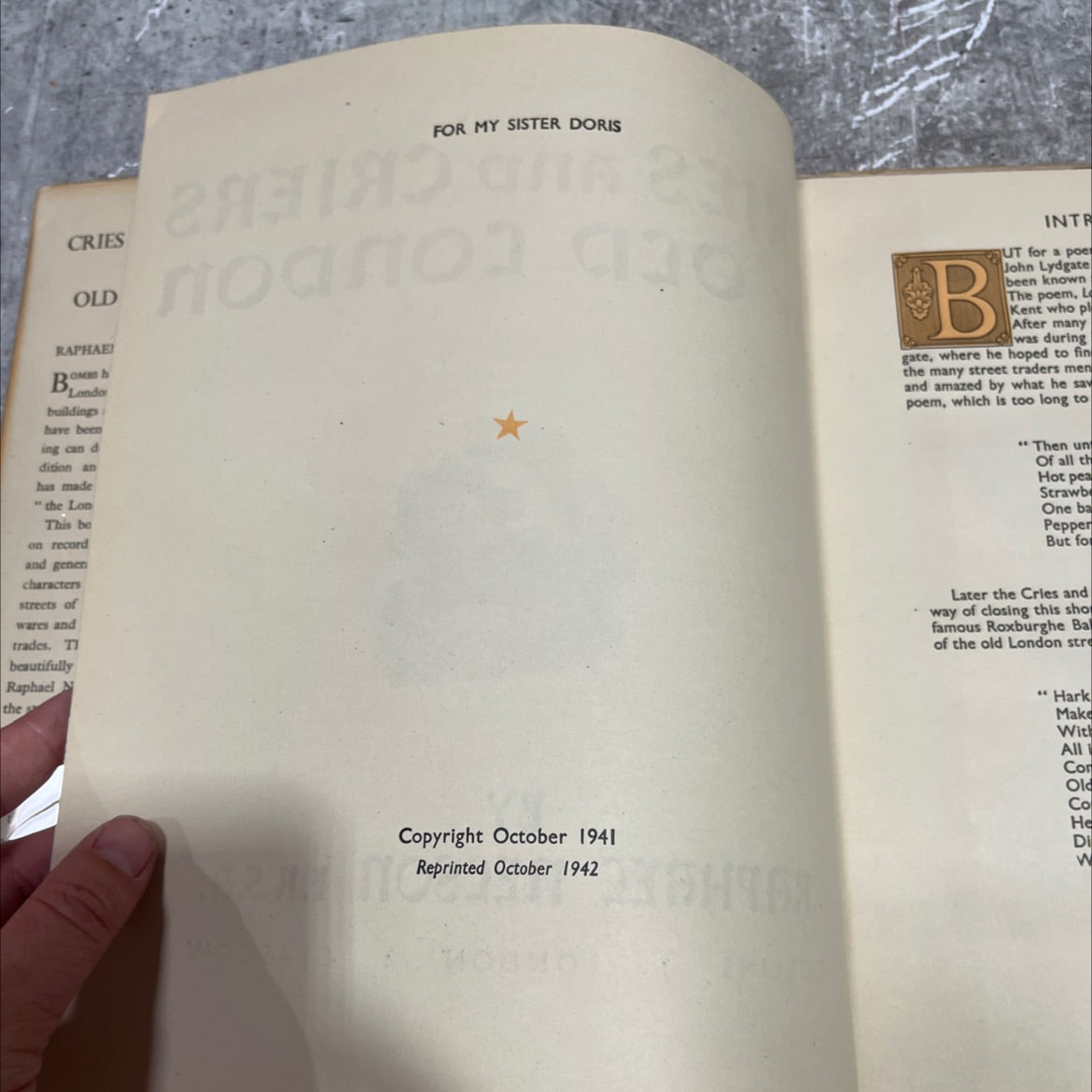 cries and criers of old london book, by raphael nelson, 1942 Hardcover image 3