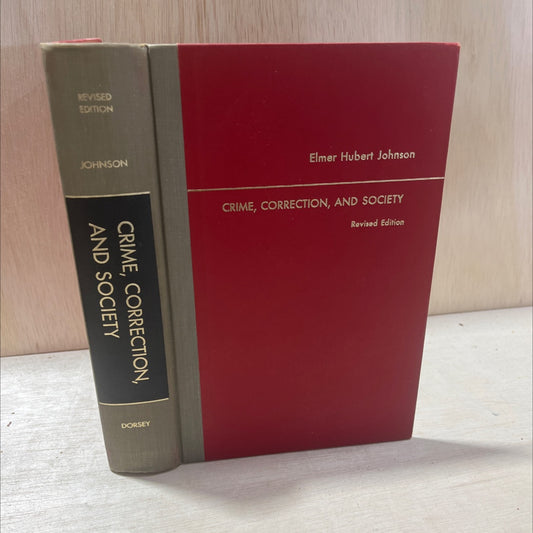 crime, correction, and society book, by elmer hubert johnson, 1970 Hardcover, Vintage image 1