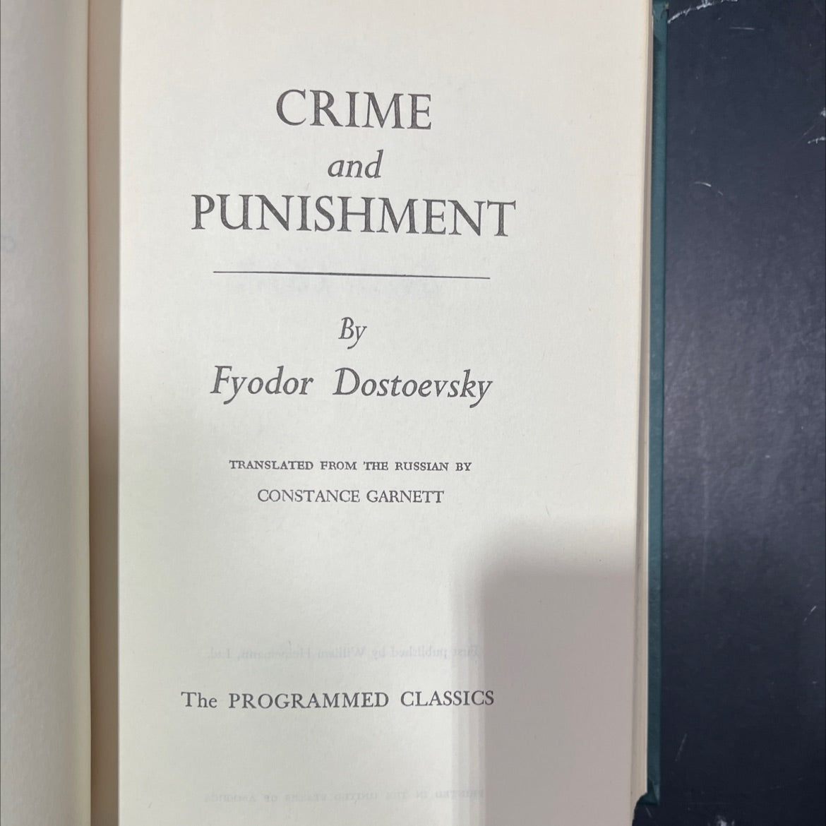 crime and punishment book, by fyodor dostoevsky, 1970 Hardcover image 2