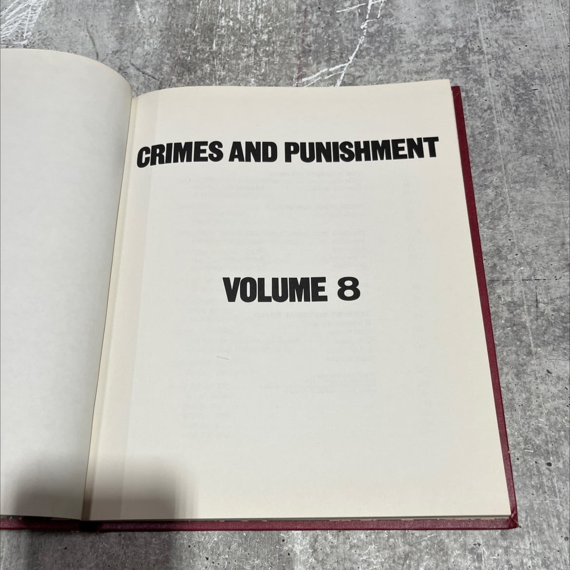 crimes and punishment volume 8 book, by unknown, 1974 Hardcover image 2