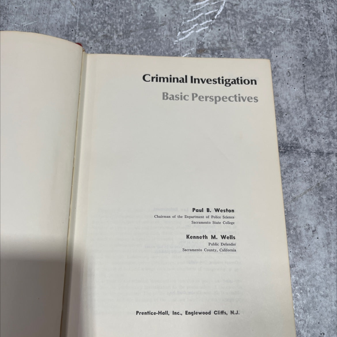 criminal investigation book, by James Stinchcomb, 1970 Hardcover image 2