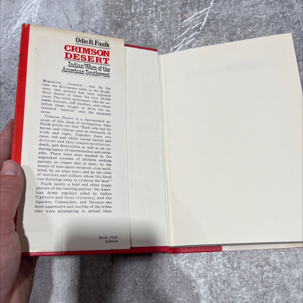 crimson desert indian wars of the american southwest book, by odie b. faulk, 1974 Hardcover image 4