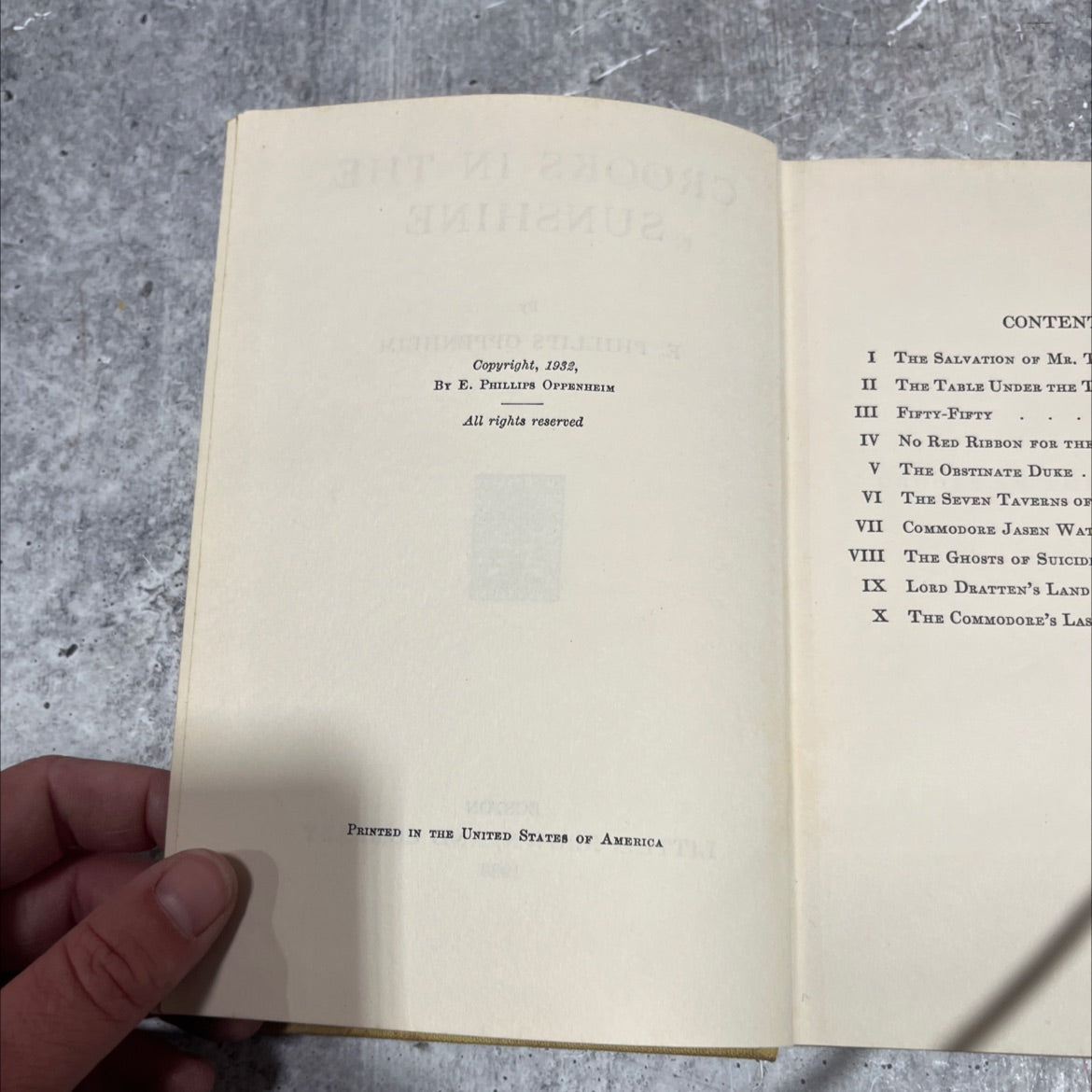 crooks in the sunshine book, by e. phillips oppenheim, 1933 Hardcover image 3