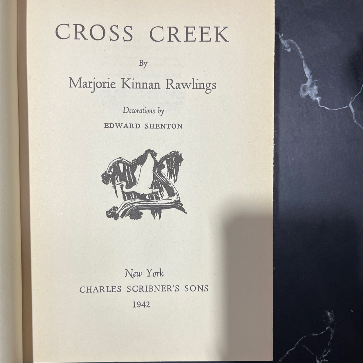 cross creek book, by marjorie kinnan rawlings, 1942 Hardcover image 2