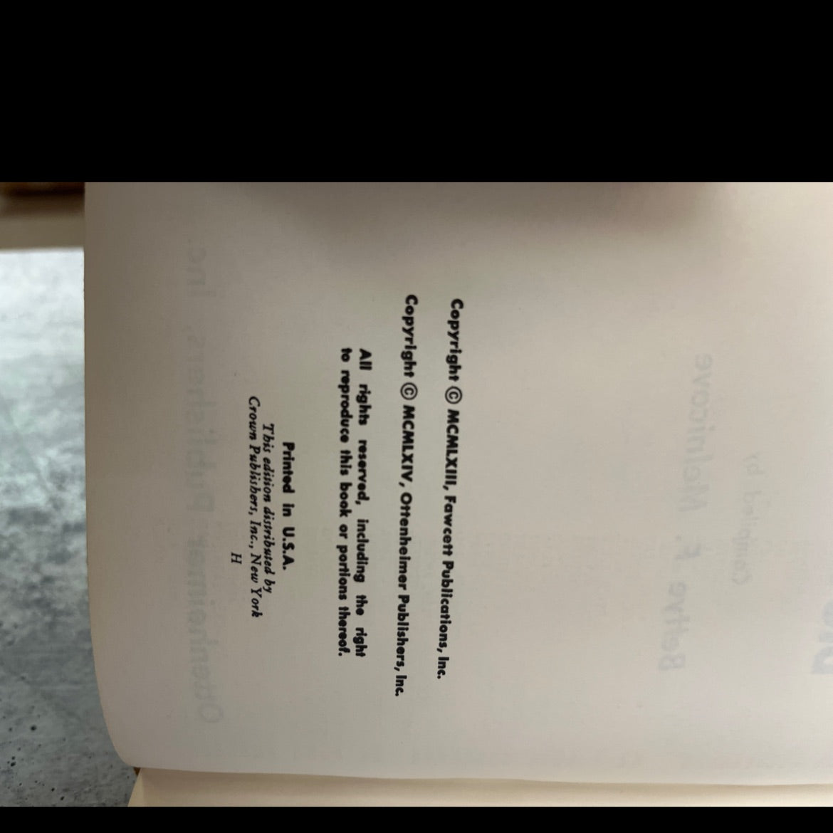 crossword puzzle dictionary book, by bettye f. melnicove, 1964 Hardcover image 3