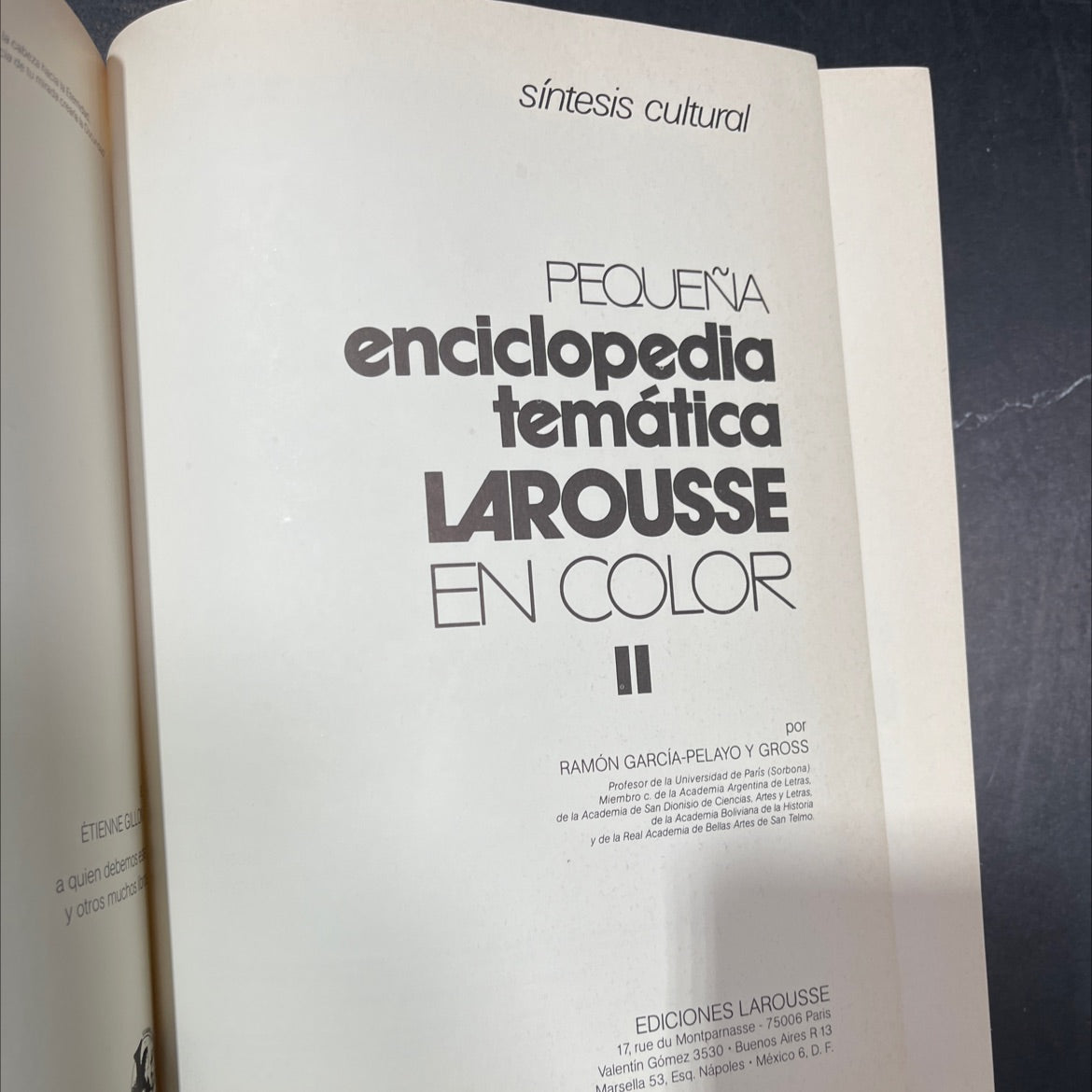 cultural synthesis small thematic encyclopedia larousse in color book, by ramón garcía-pelayo y gross, 1980 Hardcover image 2