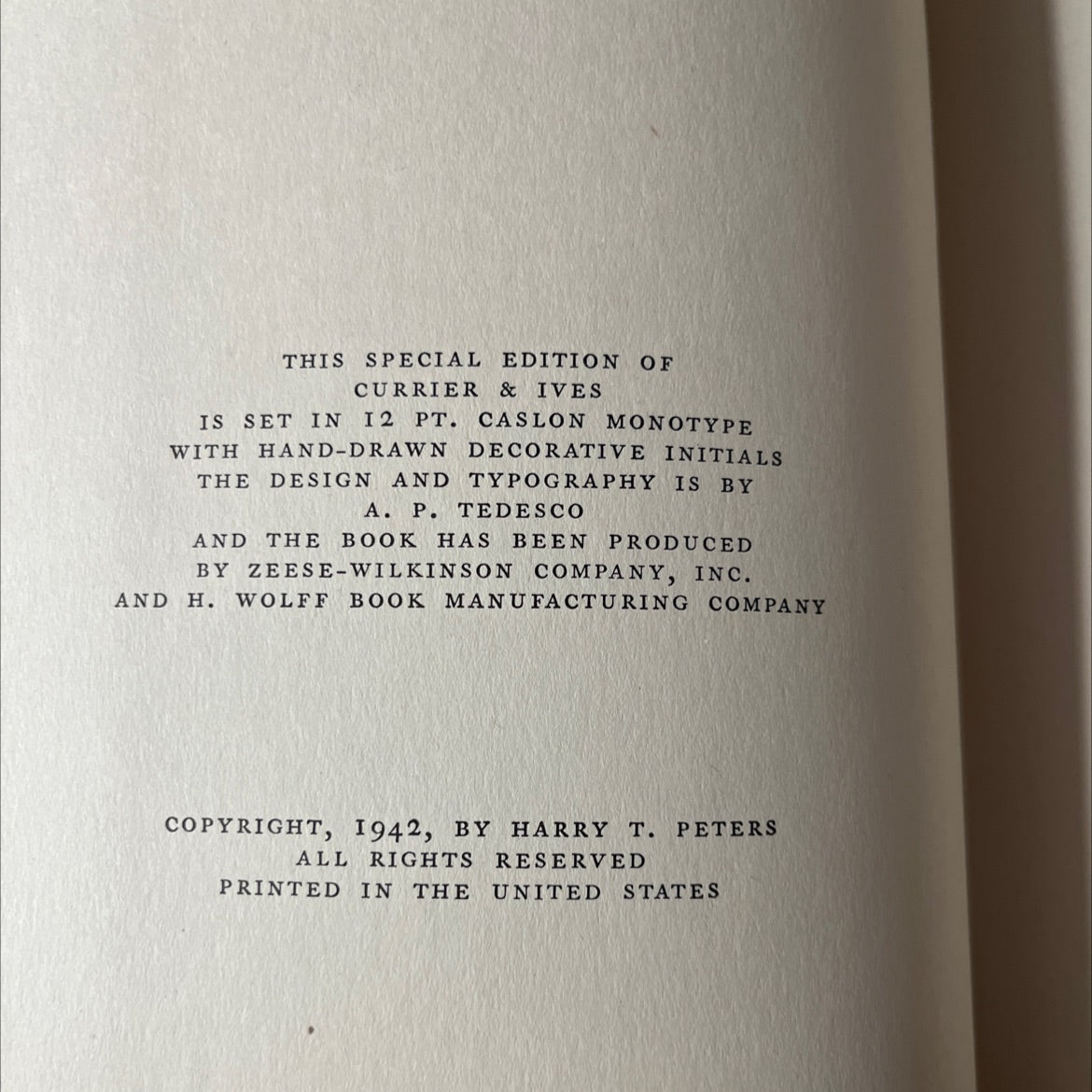 currier & ives printmakers to the american people book, by harry t. peters, 1942 Hardcover image 3