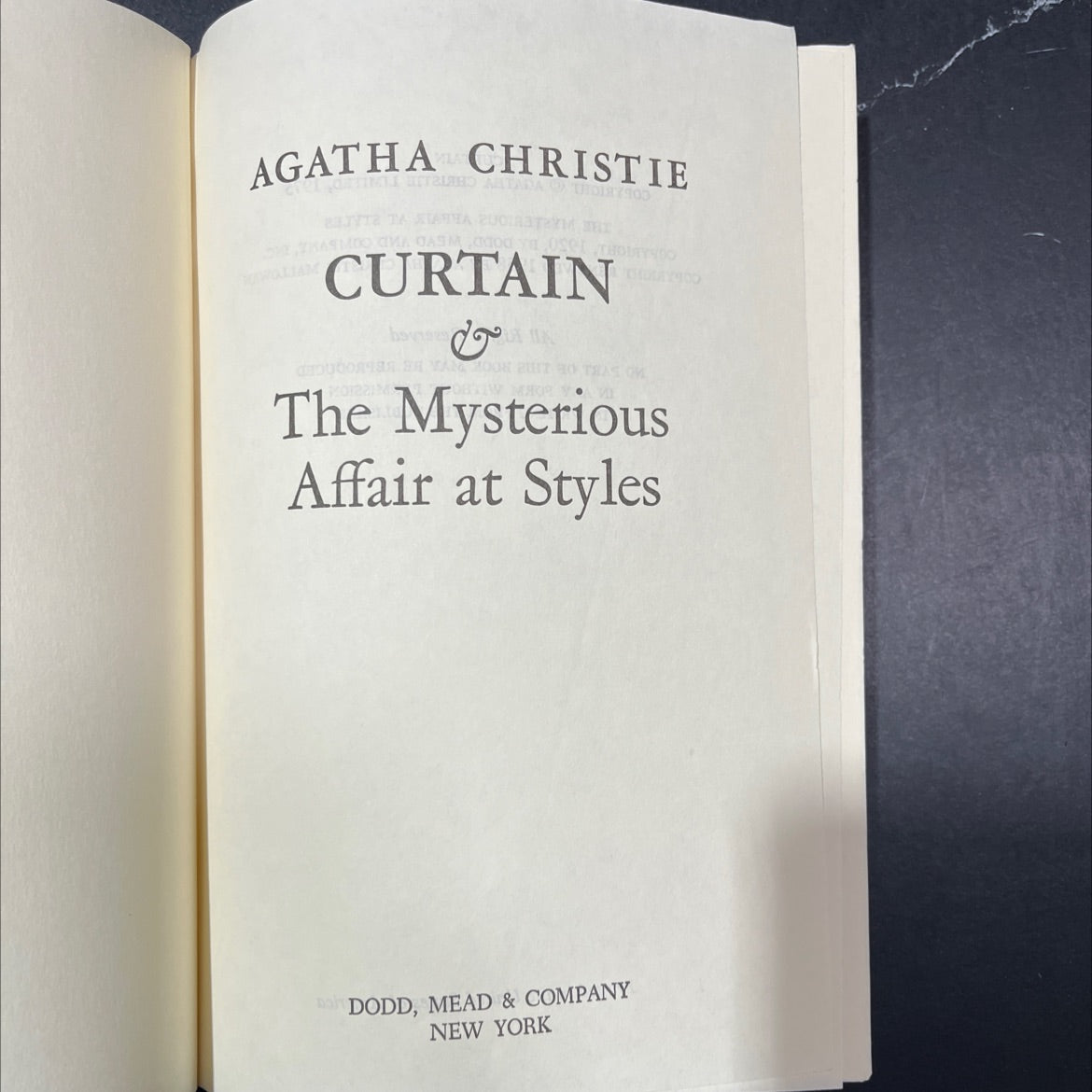 curtain book, by agatha christie, 1975 Hardcover image 2