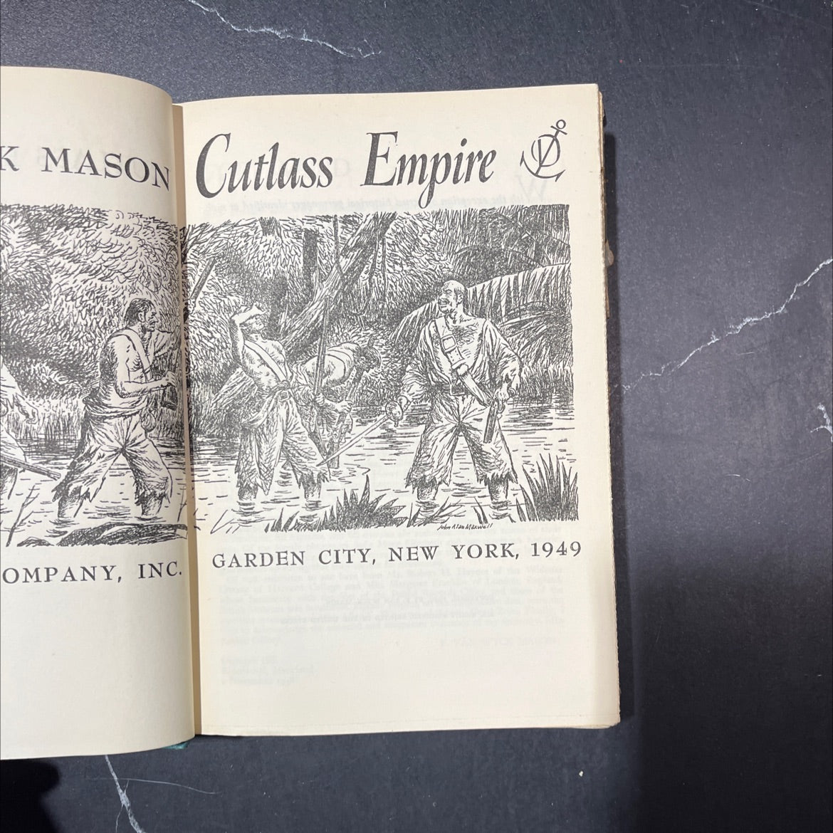cutlass empire book, by f. van wyck mason, 1949 Hardcover image 2